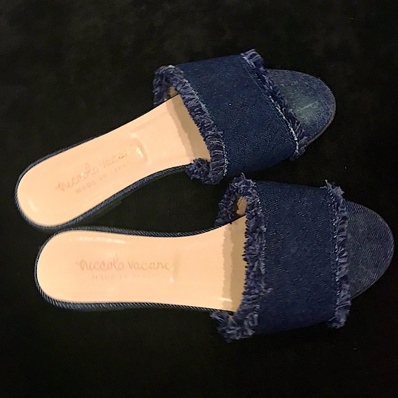 niccolo vacari Shoes - Niccolo Vacari Italy Denim Slip-On Sandals / Flats /Slides